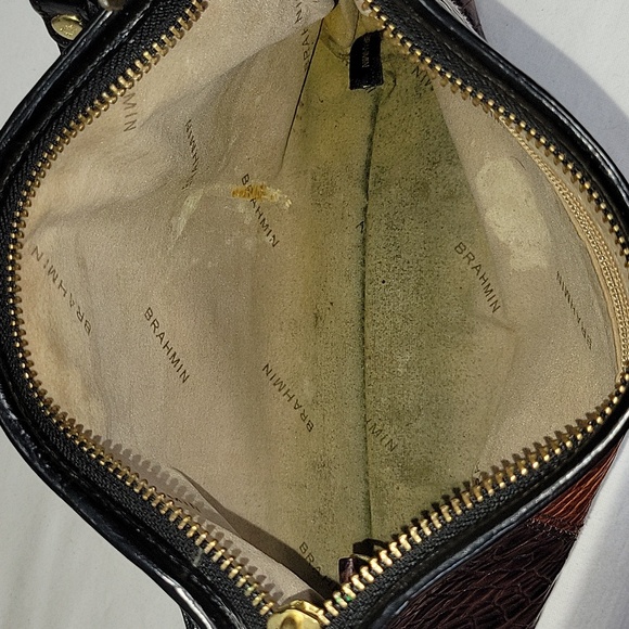 Brahmin Small Croc Embossed Leather Shoulder Bag - Picture 9 of 12